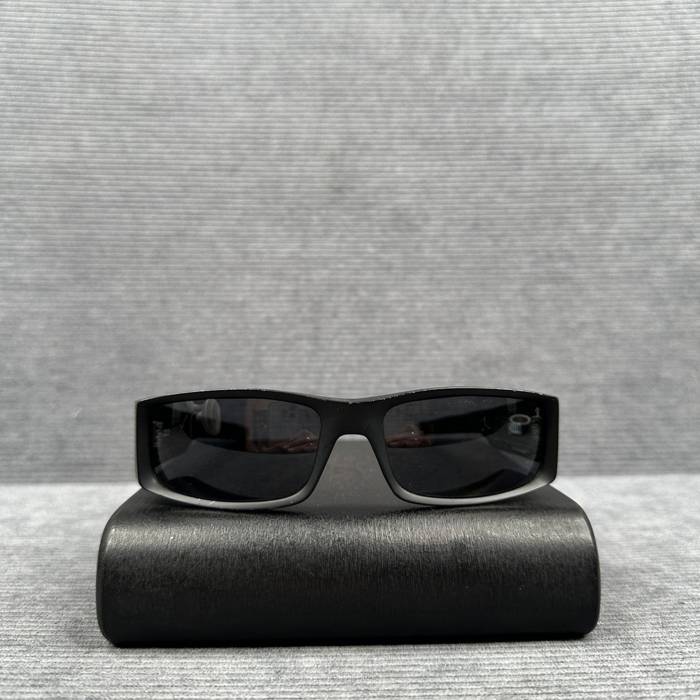 Spy Optic Hielo Vintage Matte Black Rectangular Sunglasses Y2k  H2O Polarized